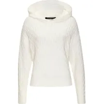 French Connection Kapuzenpullover mit Zopfmuster Creme 36/38