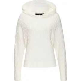 French Connection Kapuzenpullover mit Zopfmuster Creme 36/38