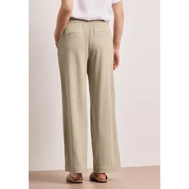 STREET ONE STREET ONE, Damen, Gr. 40, Länge 30, beige (cobble stone (länge 30)), Web, Obermaterial: 59% Polyester, 40% Viskose, 1% Elasthan, unifarben, loose fit lang, Hosen Jogginghose, mit elastischem Bund
