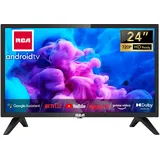 RCA Smart TV 24 Zoll(60cm) Fernseher Android TV HD Ready Triple Tuner APP Store YouTube Netflix DAZN Disney+ WiFi Bluetooth(2023)