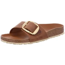 Birkenstock Madrid Big Buckle Nubukleder geölt schmal cognac 39