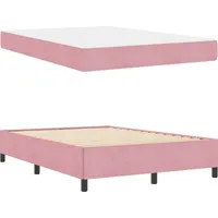 VidaXL Bettrahmen mit Matratze Rosa 160 x 200 cm