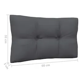 vidaXL 4-Sitzer-Gartensofa mit Anthrazit Kissen Massivholz Kiefer