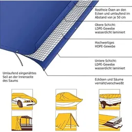 Floordirekt Abdeckplane 8 x 10 m Weiß