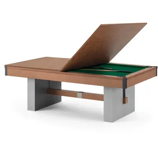 Bison Abdeckplatte Loft | Verwandelt Billardtisch in Esstisch, schützt Spielfläche | Passend für Verschiedene Größen | Schiefer Optik | Holz, robust, langlebig