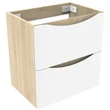 Aica Sanitär Waschtisch Badezimmerschrank Waschbeckenunterschrank ohne Waschbecken 49.5 cm x 50 cm x 34.5 cm