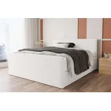 99rooms Phönix Plus Boxspringbett 140x200 cm Webstoff MALMO_NEW Weiß Taschen-Federung