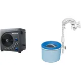 Steinbach Wärmepumpe Mini, für Pools bis 20.000 l Wasserinhalt, Heizleistung 3,9 kW, Wasseranschluss Ø 32/38 mm, 049275 & Intex Oberflächenskimmer Deluxe Oberflächenskimmer zur Wandmontage