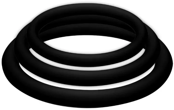 JOYDIVISION POTENZDUO - PLUS 3 SCHWARZE RINGE SATZ - S, M, L