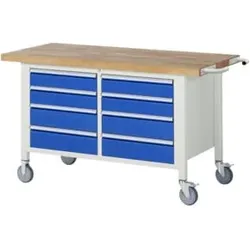 Rau Fahrbare Werkbank 8477, B1500xT700xH880mm, 8x Schublade-TA
