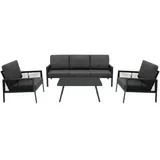 Jardi 4-teilige Aluminium-Sofagarnitur anthrazitgrau