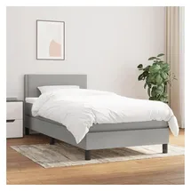 vidaXL Boxspringbett 100 x 200 cm Hellgrau