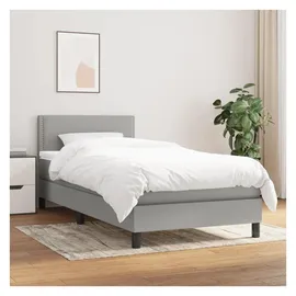vidaXL Boxspringbett 100 x 200 cm Hellgrau