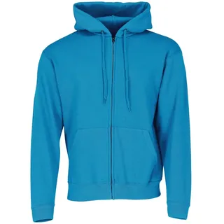 FRUIT OF THE LOOM CLASSIC HOODED SWEAT JACKET Herren Sweatjacke mit doppelter Kapuze, azurblau, 2XL