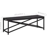 vidaXL Gartenbank 124 x 44 x 43 cm Schwarz