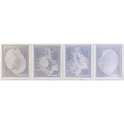 Bild DKD Home Decor Kristall Meeresschnecke 50 x 2 x 60 cm 50 x 60 x 2,5 cm (4 Stücke)