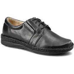 Schwarze Halbschuhe Wasak Damen Lederschuhe, 36