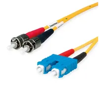 Telegärtner 2xST/SC, OS2, 5 m, InfiniBand/Glasfaserkabel Blau, Gelb