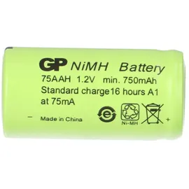 GP 2 x GP GP75AAH Akku 2/3AA Mignon NiMH Akku 1,2V 750mAh