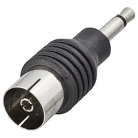 Renkforce RF-4197105 Klinke-Koax-Adapter Anschlüsse: Klinkenstecker 3,5 mm, Koax-Buchse IEC