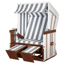 dekoVries GmbH Strandkorb deVries Profi Nordsee Sylt - PE weiß - Modell 989