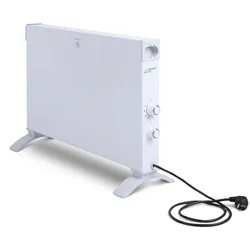 Bestlivings Elektroheizung 2500 Watt [2 X ENERGIEEFFIZIENTER] Konvektor - Heizung elektrisch mit verstellbarem Thermostat - Radiator Effizient, leise und mobil