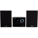 Aiwa MSBTU-300 Micro-HiFi-System mit Bluetooth, CD, USB, FM-Radio, Schwarz