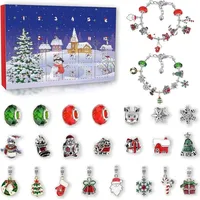 LuxusKollektion Adventskalender 2024 Mädchen Teenager DIY Schmuck Charms Armbänder Blau