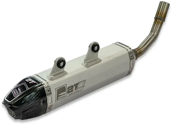 Fresco Carby Schalldämpfer Weiß Aluminium/Carbon Endkappe, weiss