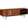 FineBuy Lowboard 123x42x35 cm Braun Edelstahl/Holz/Massivholz