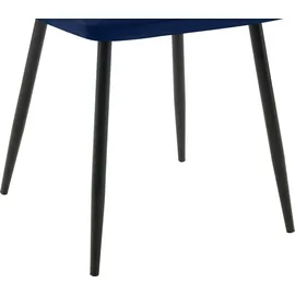 CLP Esszimmerstuhl Tilde Samt blau 4er Set