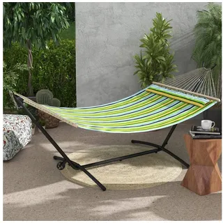 Outsunny Hängemattengestell Outdoor Aus Stahl 90 X 120 X 115 Cm Hängemattenständer Mit Tragetasche Haken Hängematte Gestell Bis 220 Kg Für Garten Strand Camping Schwarz