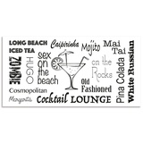 Artland Küchenrückwand »Cocktail Lounge«, (1 tlg.), Alu Spritzschutz mit Klebeband, einfache Montage, schwarz
