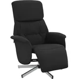 vidaXL Relaxsessel mit Fußteil Polyester 91 x 105 x 91 cm Schwarz drehbar