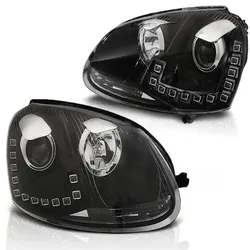 LED Tagfahrlicht Scheinwerfer für VW Golf 5 03-09 im Golf 6 Design