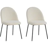 Tom Tailor Polsterstuhl TOM TAILOR HOME, beige (beige, schwarz, schwarz), B:49,5cm H:84cm T:47,5cm, Metall, Polyester, Stühle, Polsterstuhl, mit abgerundeter Rückenlehne