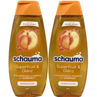 Schauma Superfruit & Glanz Shampoo 2x 400ml Normales Haar Vitalisierend Neu