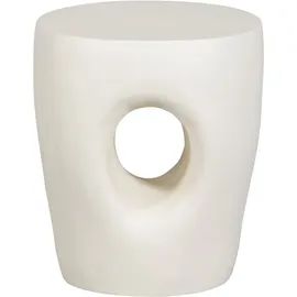 Woood Gartenbeistelltisch Mica - verstärktes Faserpolymer Natur, Ø 40 cm