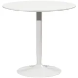 Homcom Esstisch, Runder Küchentisch, Moderner Esszimmertisch für 2 Personen, Bartisch Säulentisch mit Stahlbein, Rutschfester Fußauflage, Kaffeetisch für Wohnzimmer, Ø80 x 75 cm, Esszimmer, Tische, Esstische