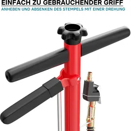 Wiltec Rangierwagenheber Metall 245-535 mm rot fahrbar