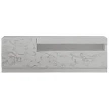 moebel17 Tv-Lowboard, weiß Marmor Optik, B/H/T: ca. 120x40x37 cm, - weiß