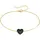aniston jewelry & watches Schmuck Geschenk Armband mit schwarzem Emaille Herz schwarz 22 cm