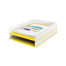 Leitz Briefkorb Wow Duo Colour, A4 weiß/gelb