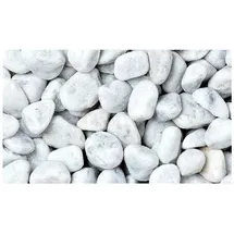 Bellamoli Granulati Gestaltungskiesel Bianco Carrara 25 Kg 25-40 Mm Weiß