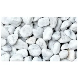 Bellamoli Granulati Gestaltungskiesel Bianco Carrara 25 Kg 25-40 Mm Weiß