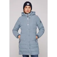 SOCCX Gr. Xl grau Cool grey) Damen Peached Parka mit Plüschfutter