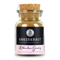 Ankerkraut Lebkuchen Gewürz, Pfefferkuchen, Spekulatius, Nürnberger Lebkuchen selber machen, Würzige Zutaten zum Backen, mit Zimt und Nelken, zuckerfrei, 60 g im Korkenglas