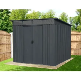 Floraworld Gartenhaus Pultdach 2,38 x 2,79 m Grau