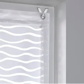 Kutti Raffrollo KUTTI "Enya" Gr. 1, weiß, B:45cm H:140cm, Ausbrenner, Obermaterial: 65% Baumwolle, 35% Polyester, Raffrollos, Montage ohne Bohren, incl. Fensterhaken