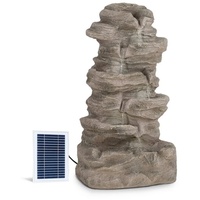 blumfeldt Wasserspiel Stonehenge XL Solarbrunnen, (Set, 5 tlg., inkl. Pumpe,Solarpanel;LED-Beleuchtung und Anschlussmaterial), spring zimmer zier brunnen led-beleuchtung terasse solar outdoor braun